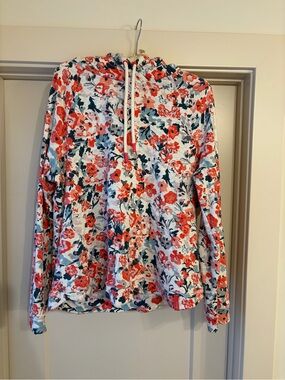 Floral hoodie, lightweight 16/XL